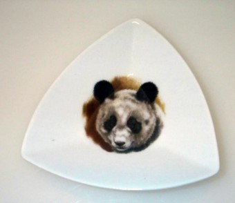 Panda Assiet 3-kant