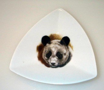 Panda Assiet 3-kant