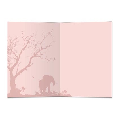 Gratulationskort Elefant i Siluett - 2