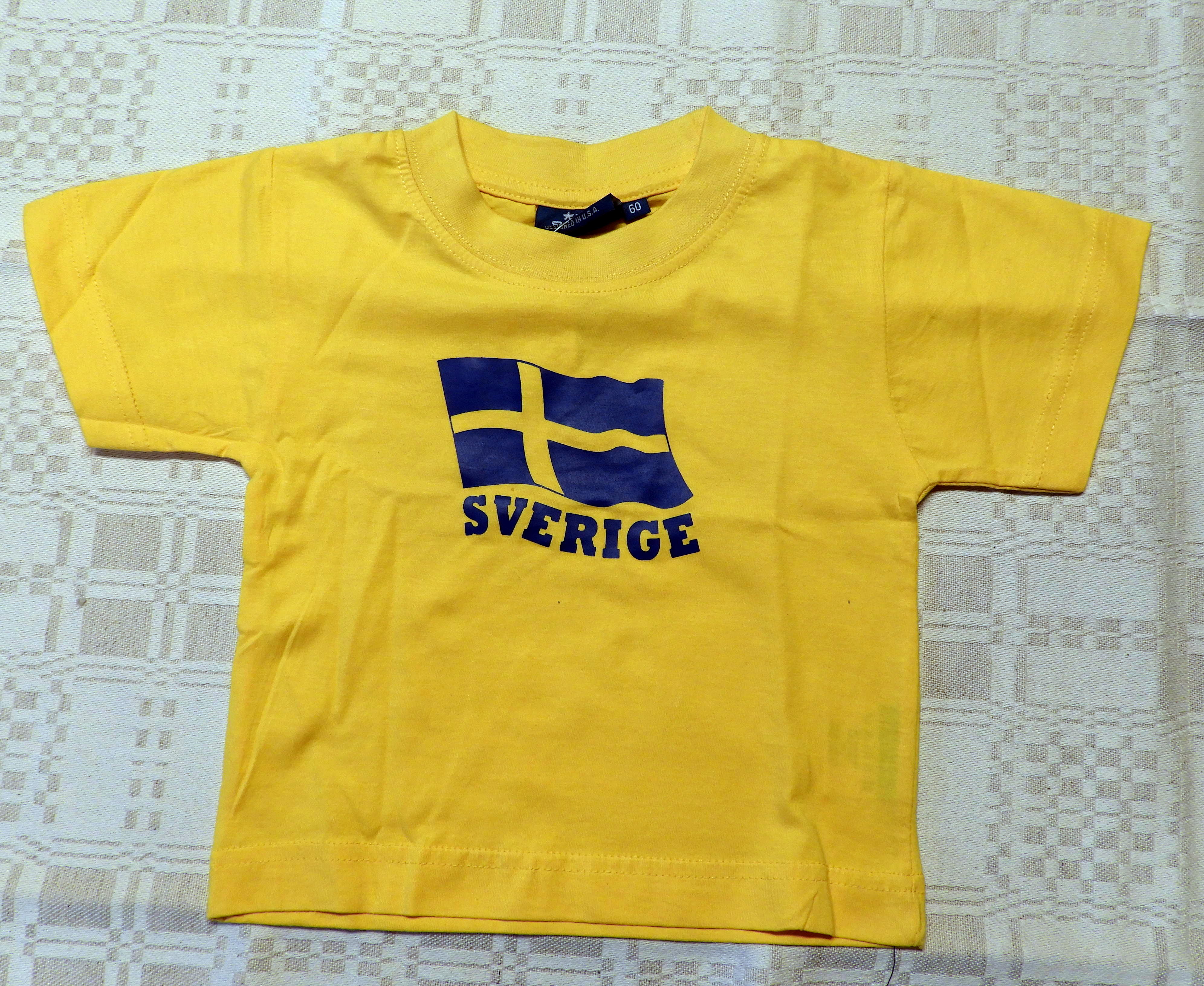 T-Shirt Gul, Sverige, Sverige flagga