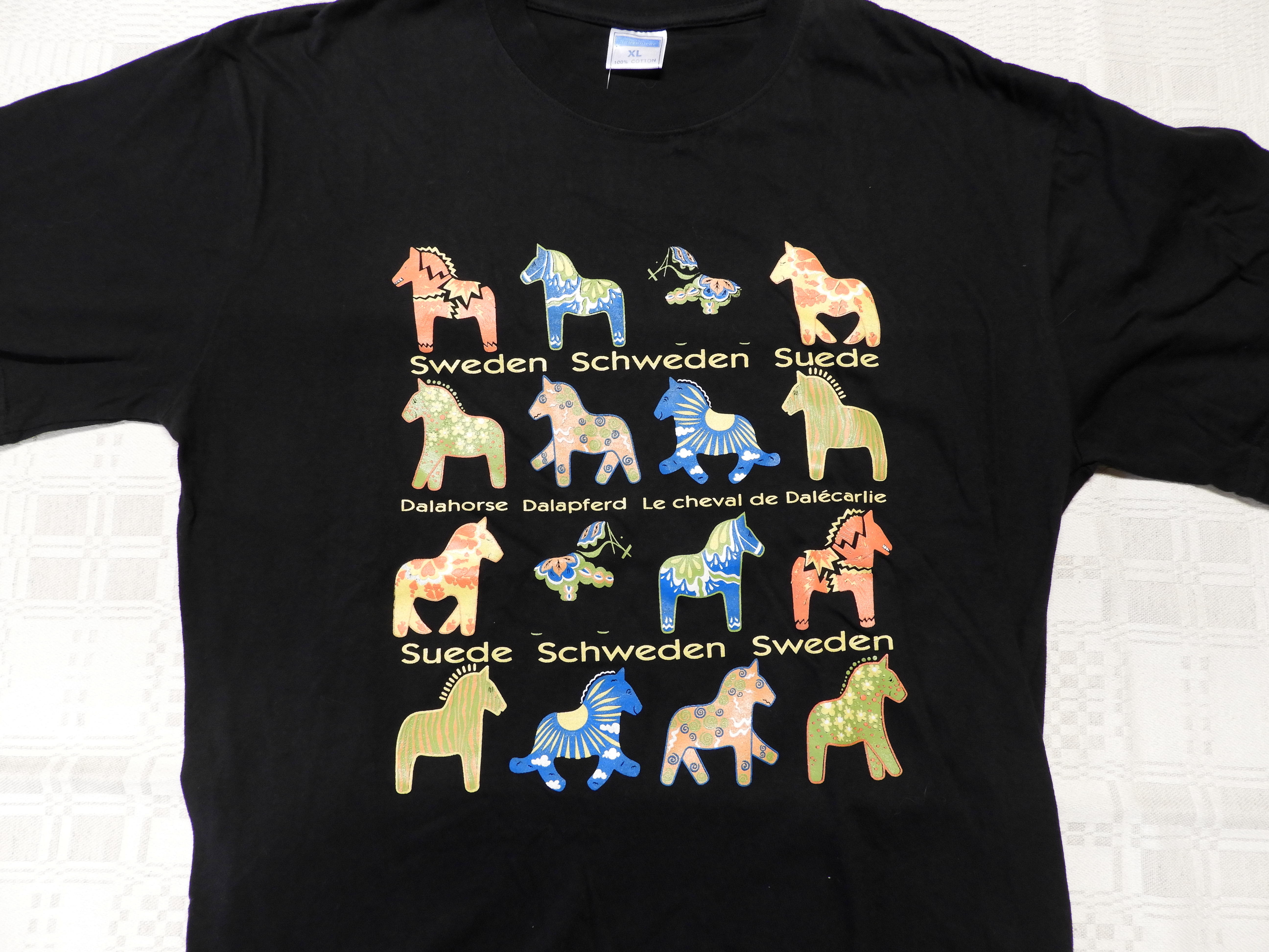 T-Shirt Svart Hästar