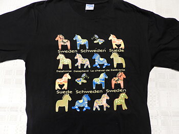 T-Shirt Svart Hästar
