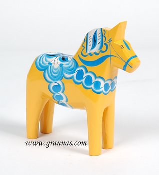 Dalahäst Gul Sverige-serien 17 cm 