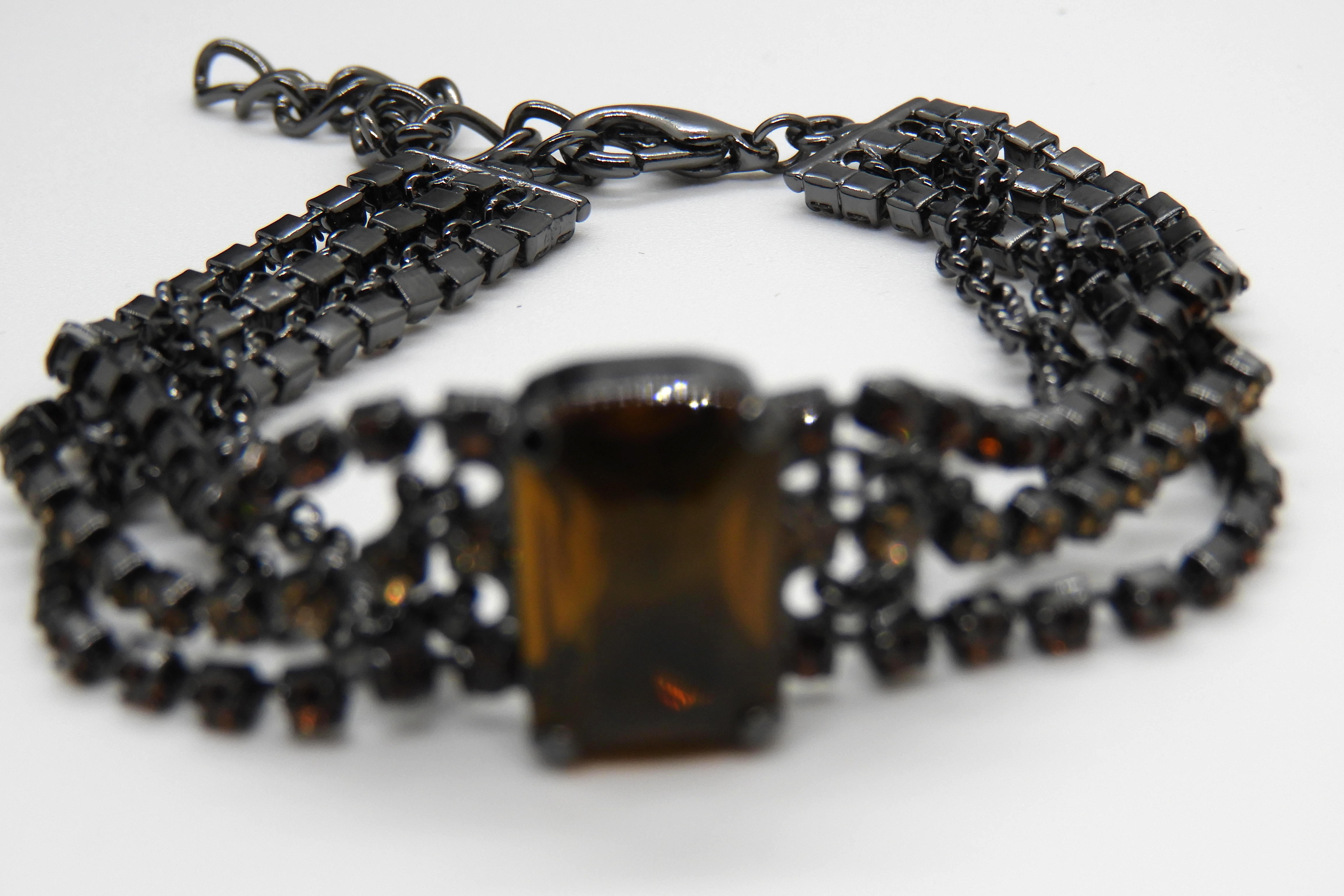 Armband bruna stenar - 2