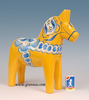 Dalahäst Gul Sverige-serien 30 cm 