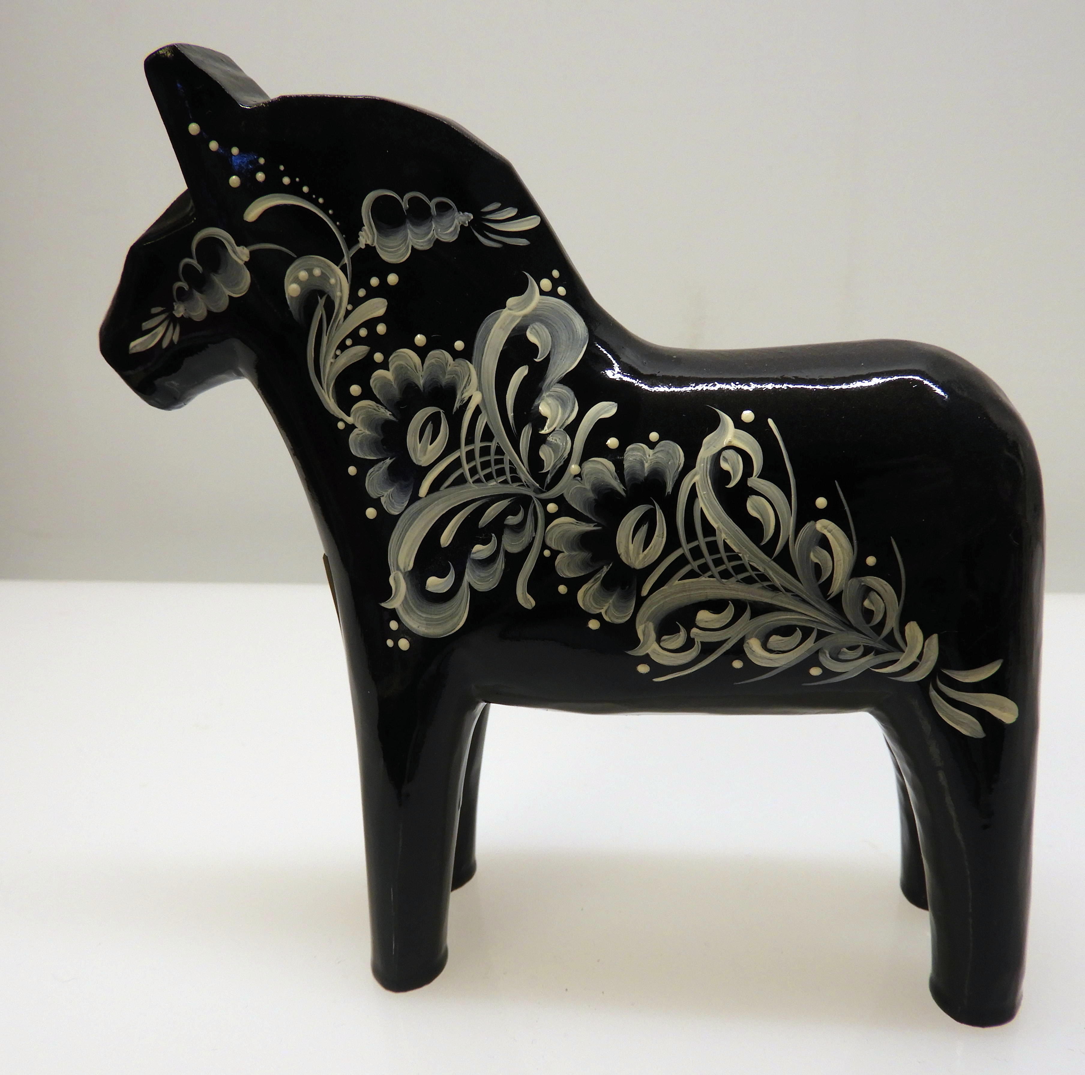 Dalahäst Kurbitz-serien 15 cm Svart