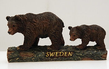 Brun Björn med unge, Sweden