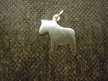 Hästberlock av Silver 16 mm platt