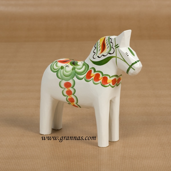 Dalahäst vit 15 cm - 3