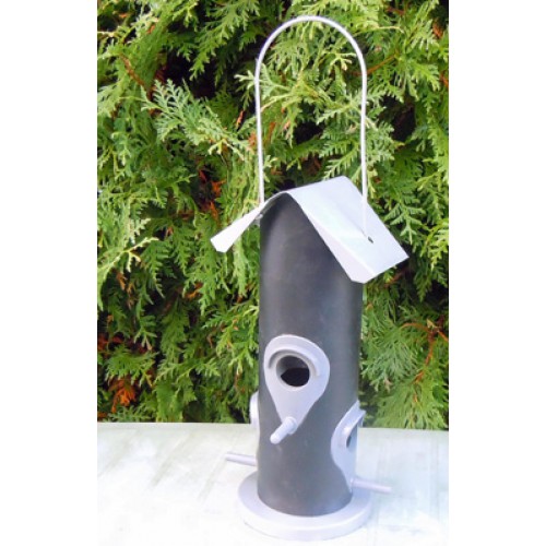 Fågelmatare, Foderhållare svart cylinder - 2