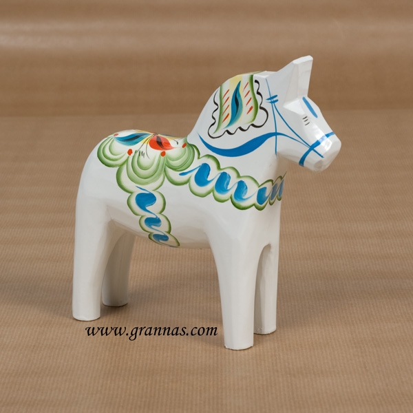 Dalahäst vit 17cm