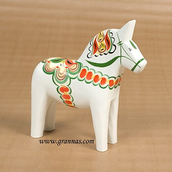 Dalahäst vit 25cm