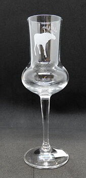 Grappa glas med etsad Älg.