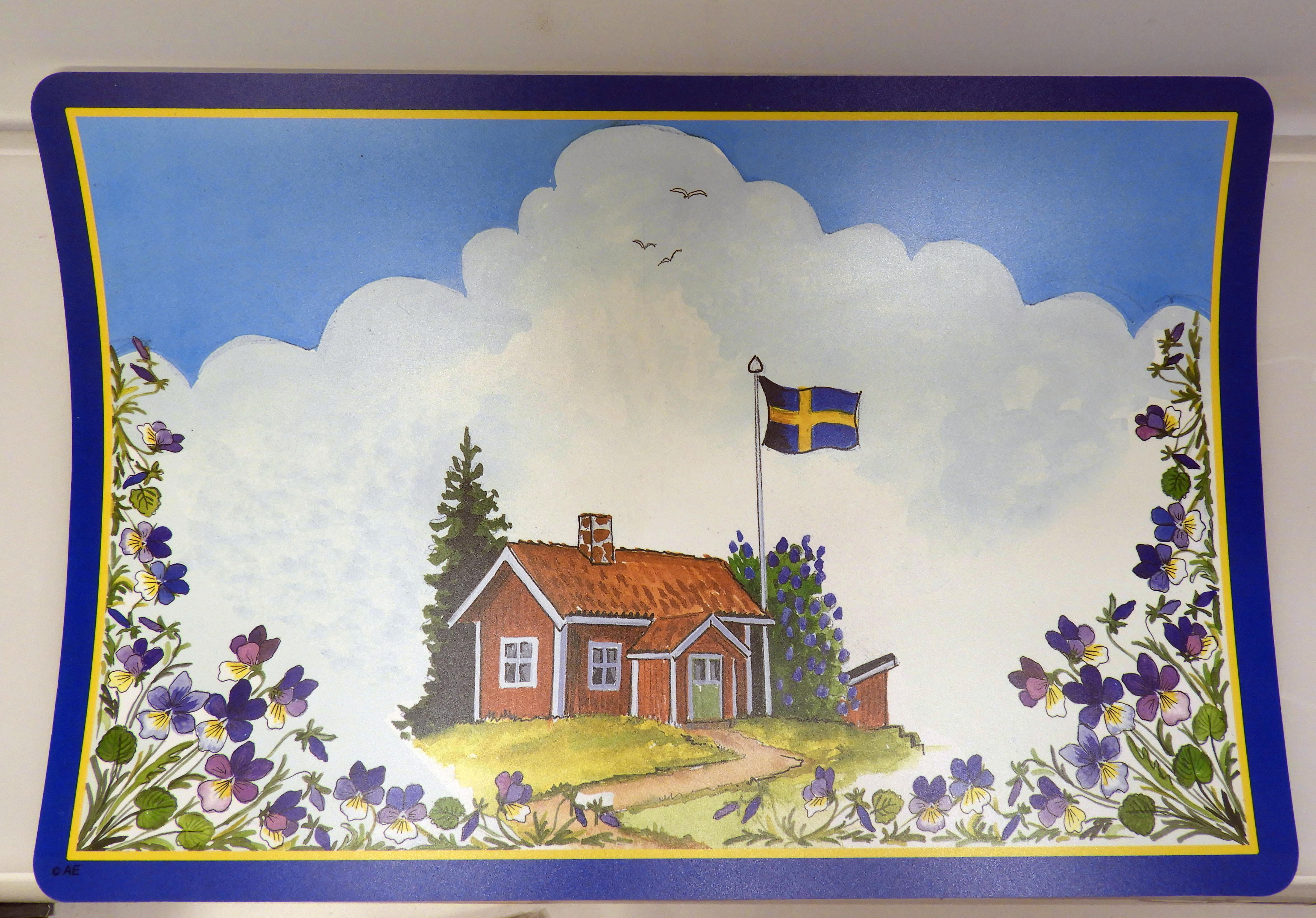 Bordstablett Röd Stuga