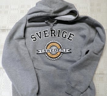 Hood tröja Grå Sverige