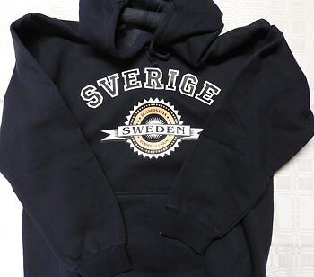 Hood tröja Blå Sverige