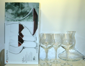 Vini Doc / 4 st Nebbiologlas  a 67 cl +  Decanter 193 cl - 2