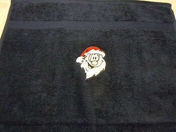 Handduk. Broderad Tomte