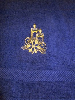 Handduk Brodyr med Julmotiv