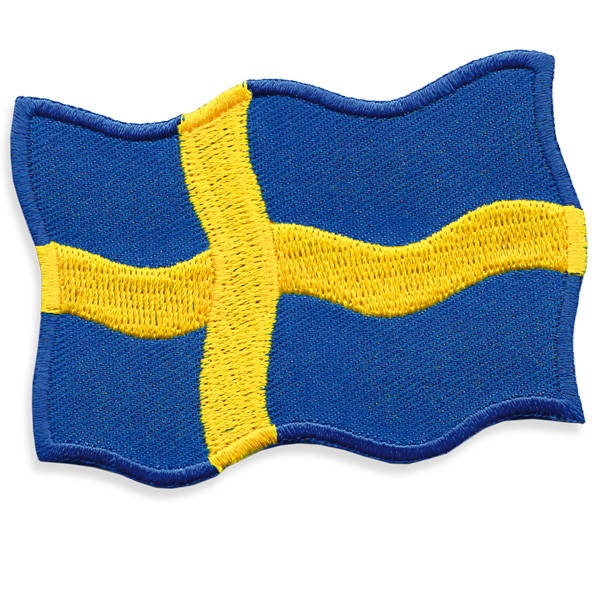 Broderad Svensk Flagga Vajande