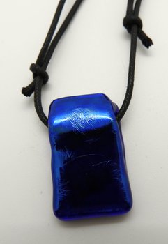 Halssmycke glasfusing blå