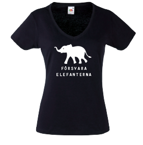 T-shirt Dam, T-shirt i dammodell. V-ringad och figurskuren. - 3