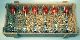 Snapsglas Julros 6 pack i trälåda med träull.