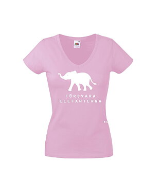 T-shirt Dam, T-shirt i dammodell. V-ringad och figurskuren.