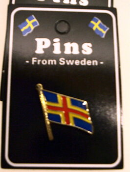 Pin Åland flagga