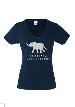 T-shirt Dam, T-shirt i dammodell. V-ringad och figurskuren.