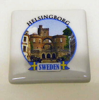 Helsingborg Sweden Kylskåpsmagnet kakelplatta