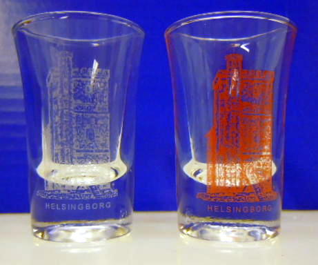 Helsingborgs Hot-shot  glas, Etsad eller mörkröd