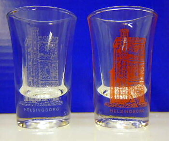Helsingborgs Hot-shot  glas, Etsad eller mörkröd