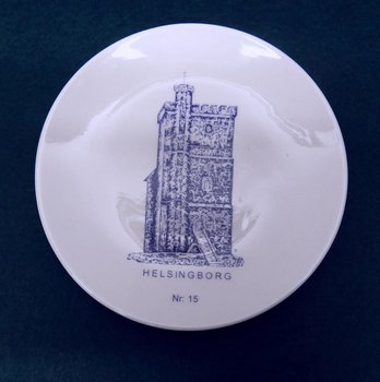 Helsingborg Tallrik i porslin, Tecknad 11,7 diameter