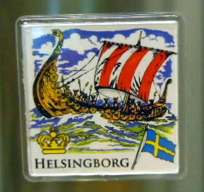 Helsingborg Kylskåpsmagnet vikingbåt