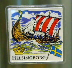 Helsingborg Kylskåpsmagnet vikingbåt