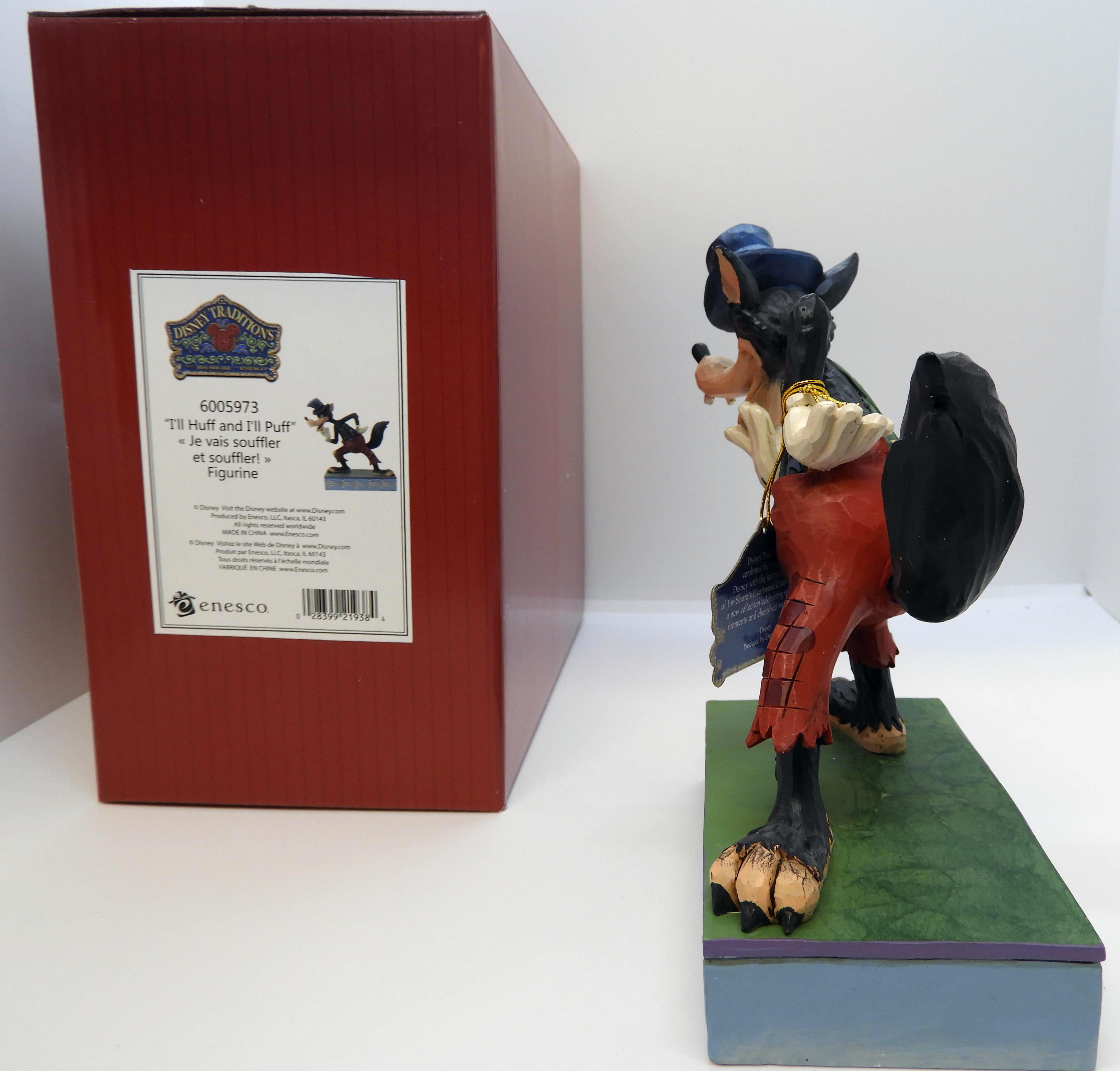 Disney Stora Stygga Vargen av Jim Shore Big Bad Wolf - 3