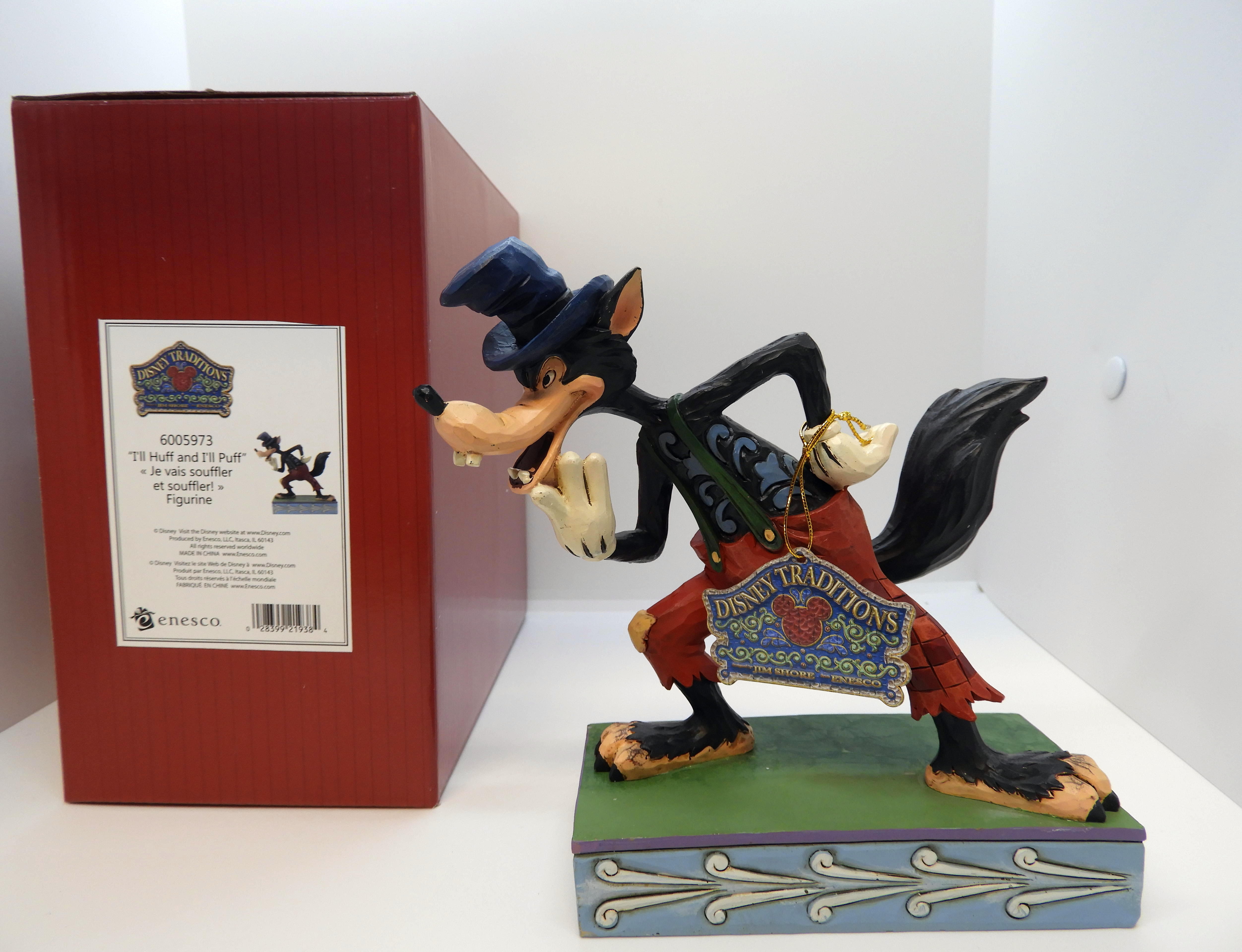 Disney Stora Stygga Vargen av Jim Shore Big Bad Wolf - 2