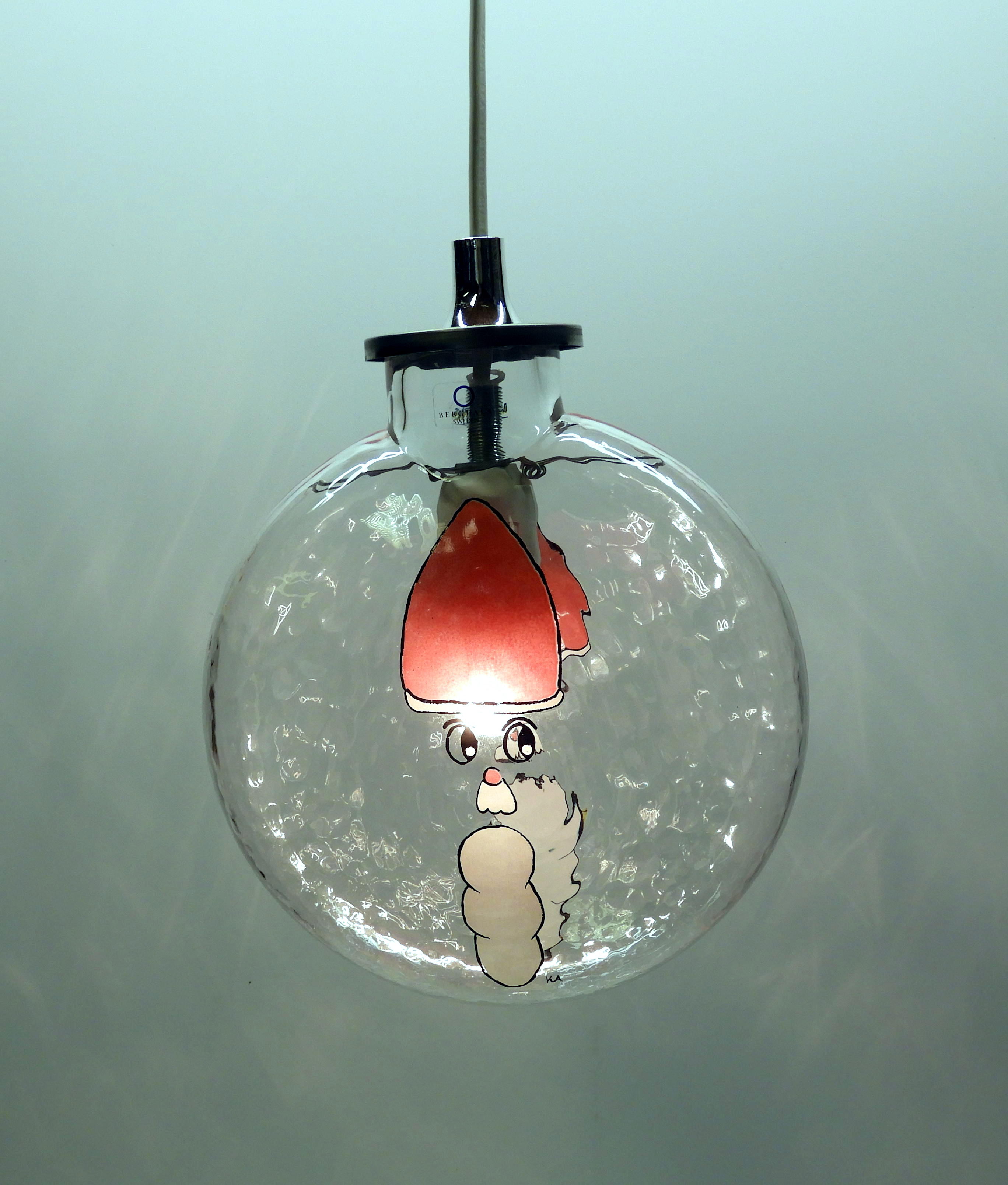 Glaslampa Stella Klar rund Tomte - 2