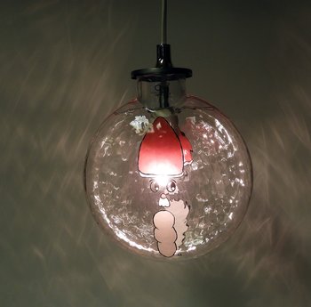 Glaslampa Stella Klar rund Tomte