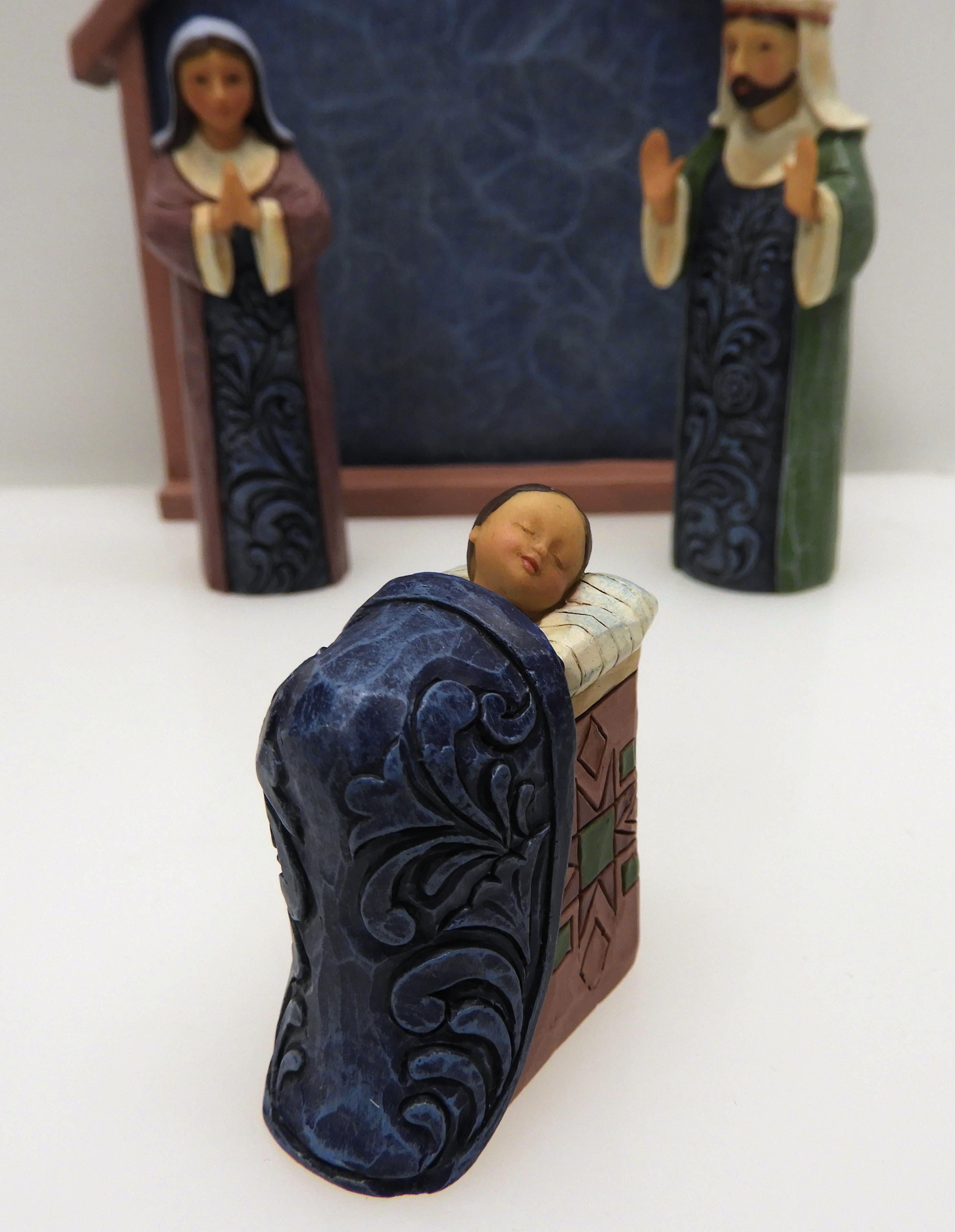 Jim Shore Mini Nativity Set Heartwood Creek 4 st Välsignad i Betlehem #6004247 - 5