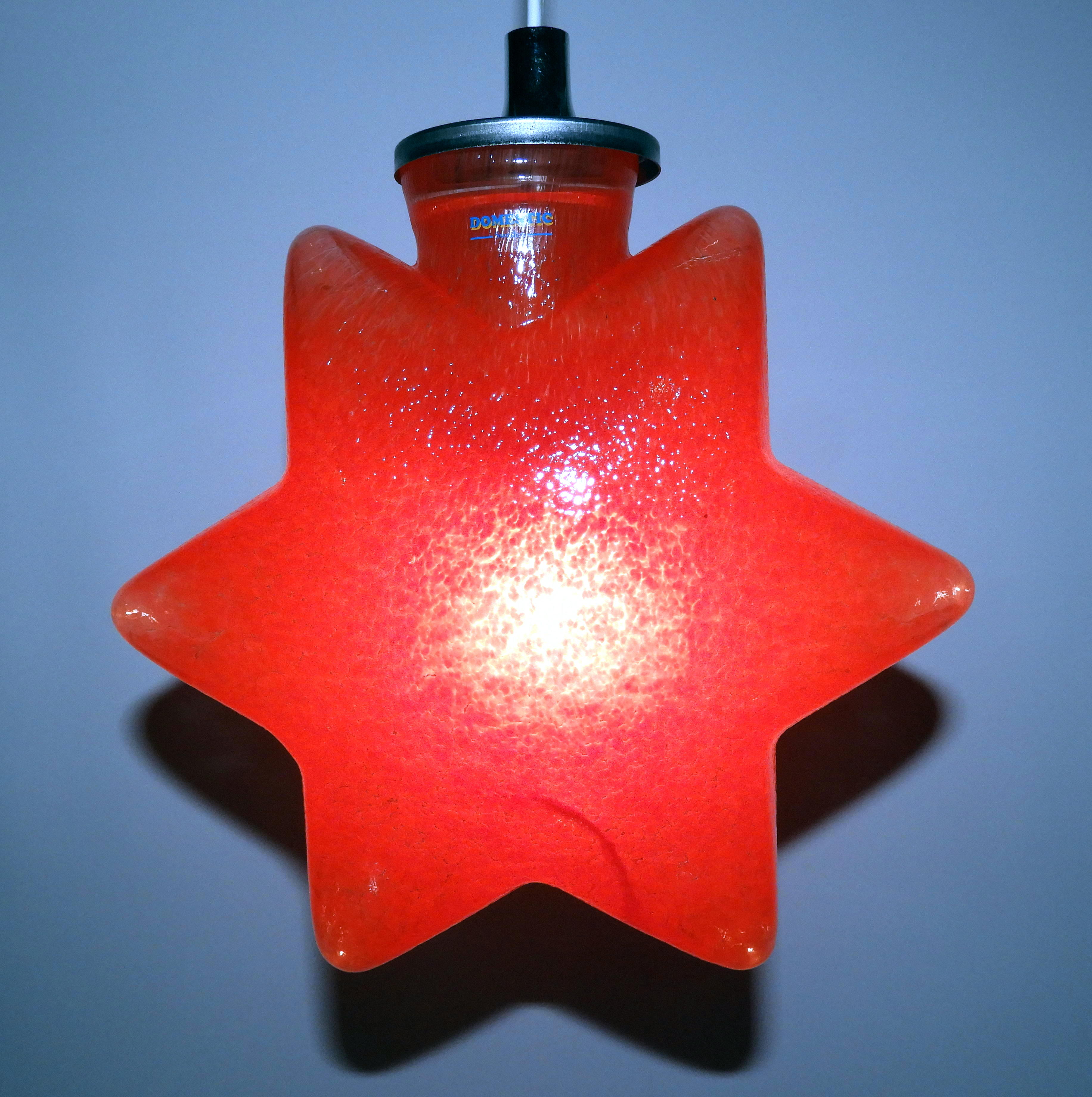 Glas stjärnan Stella  Doppad Röd 114 - 6