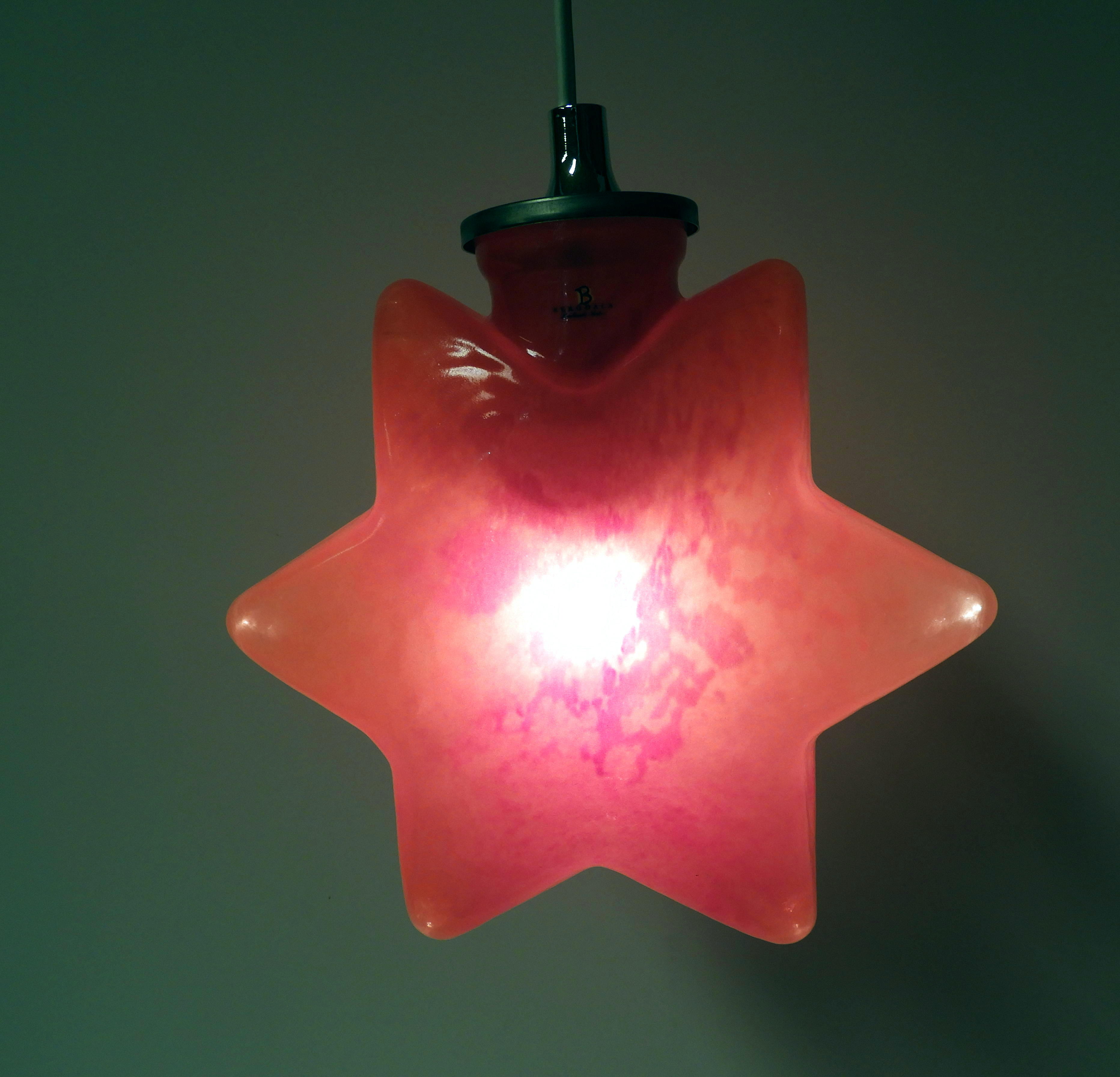 Glas stjärnan Stella  Doppad Röd 114 - 3