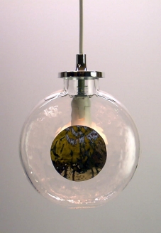 Glaslampan Stella Klar Silver cirkel