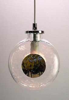 Glaslampan Stella Klar Silver cirkel