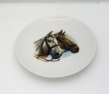 Tallrik liten med Häst huvud 02 11,5 cm i diameter
