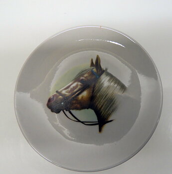 Tallrik liten med Häst huvud 03 11,5 cm i diameter