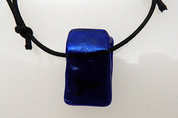 Halssmycke glasfusing Dark blue