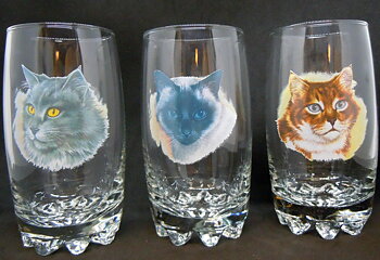 Katt Glas, Galassia Long Drink Katt Nr 1,2 och 6