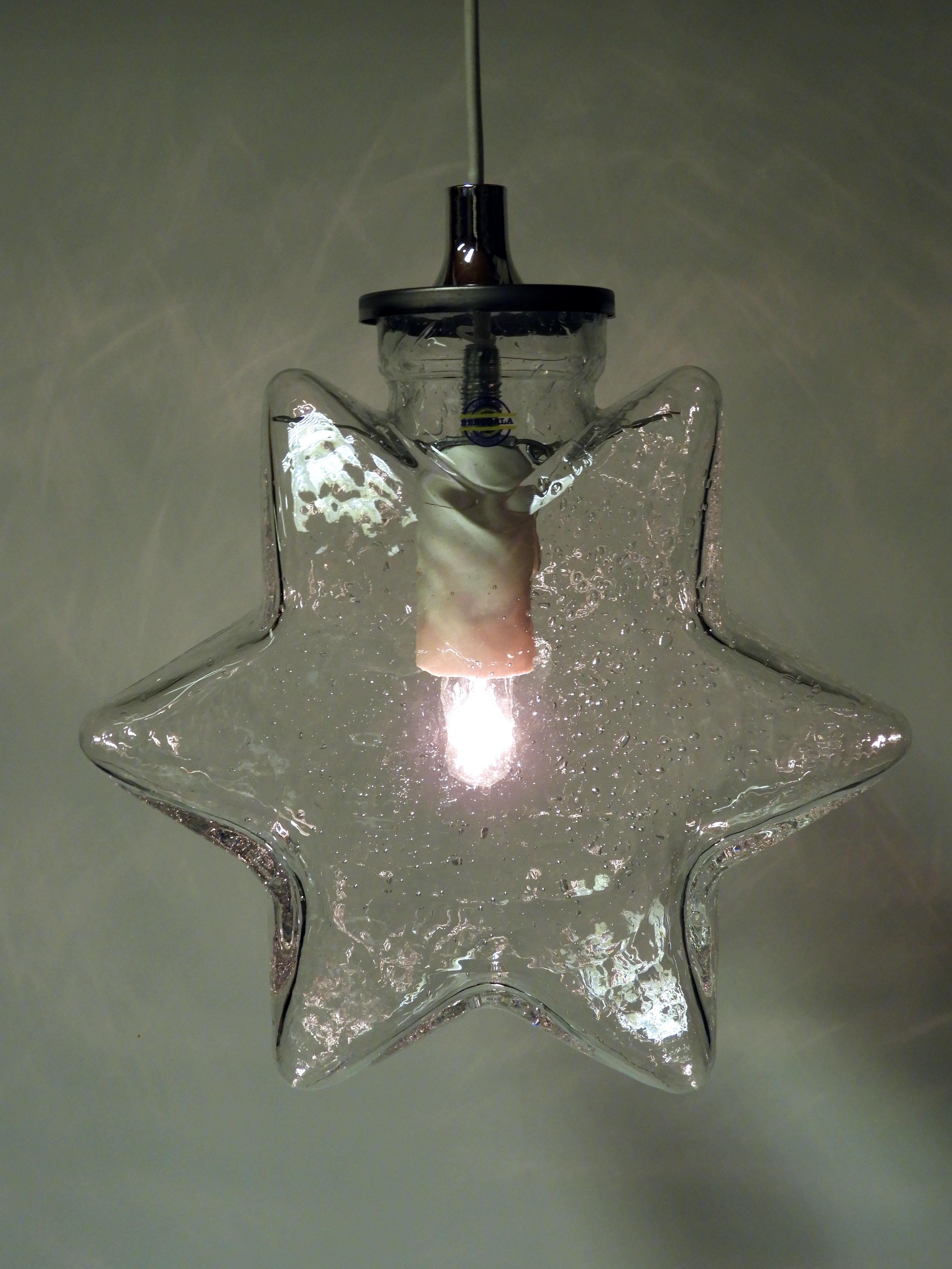 Glas stjärnan Stella Klar / Glasstjärna "Bubbla" - 3
